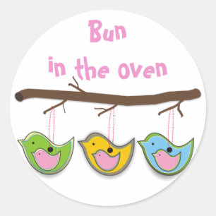 Bun In The Oven Mother's Day Gifts Classic Round Sticker