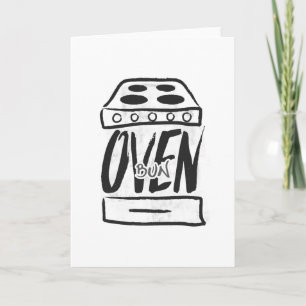 Bun in the oven - pregnancy announcement card