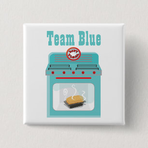 Bun in the Oven Team Blue Baby Shower pins