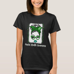 Bun Mental Health Awareness Ribbon Month May 2022 T-Shirt