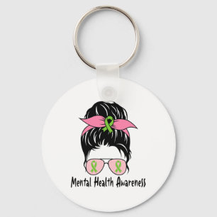Bun Mental Health Problems Gift Mental Health Awar Key Ring