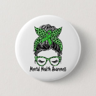 Bun Mental Health Problems Mental Health Awareness 6 Cm Round Badge