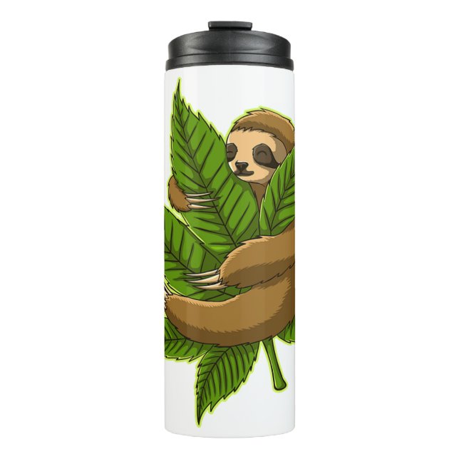 Bun Weed Sloth  Thermal Tumbler (Front)