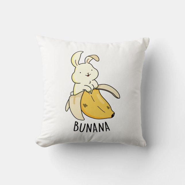 Bunana Funny Bunny In A Banana Pun  Cushion (Front)