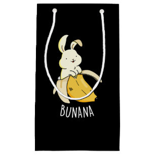 Bunana Funny Bunny In A Banana Pun Dark BG Small Gift Bag