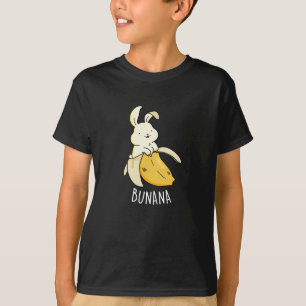 Bunana Funny Bunny In A Banana Pun Dark BG T-Shirt