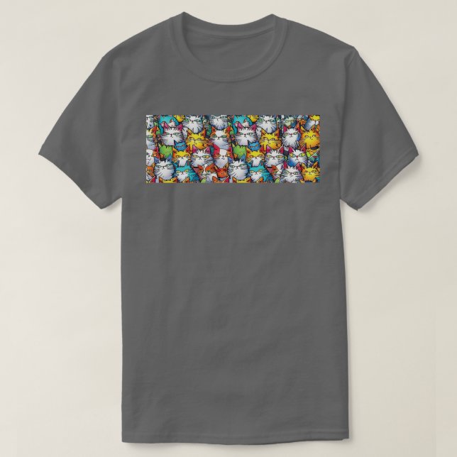 bunch of abstract cats T-Shirt (Design Front)