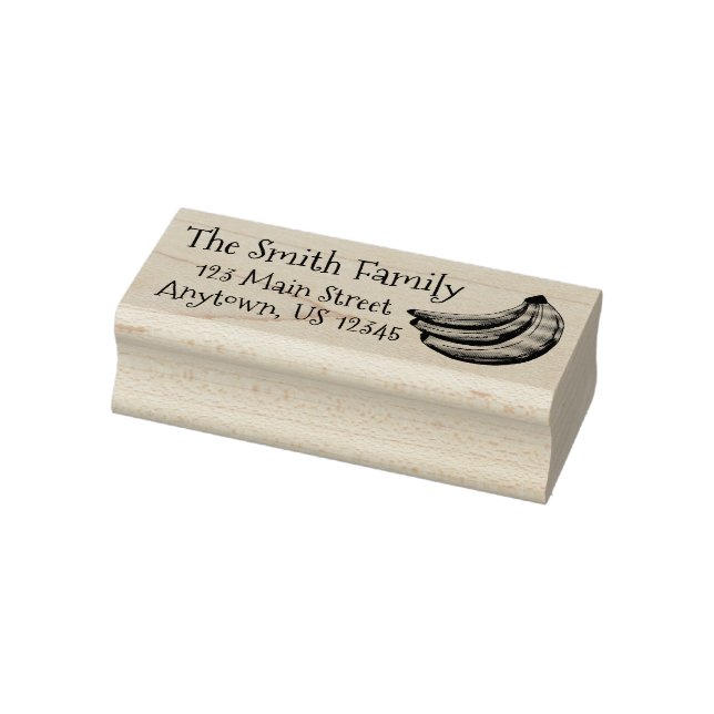 Bunch of Bananas Fruit Grocery Foodie Address Rubber Stamp (Stamp)