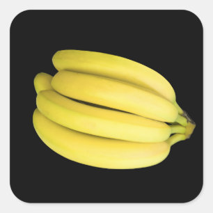 Bunch of bananas square sticker