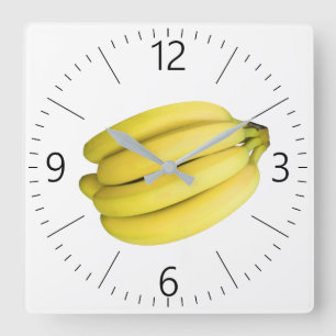 Bunch of bananas square wall clock
