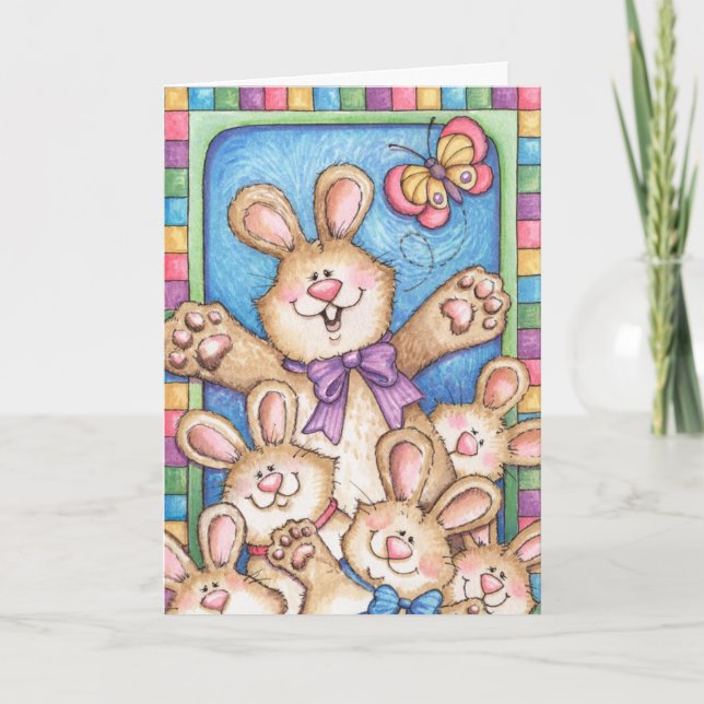 Bunch of Bunnies - Greeting Card (Front)