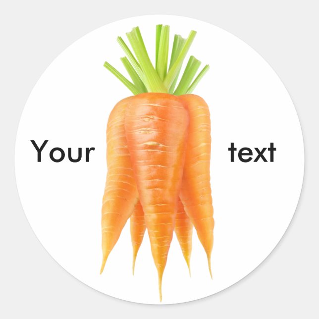 Bunch of carrots classic round sticker (Front)