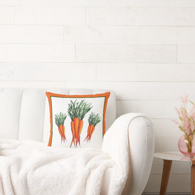 Bunch of Carrots Orange Vegetable Veggie Garden Cushion (Couch)
