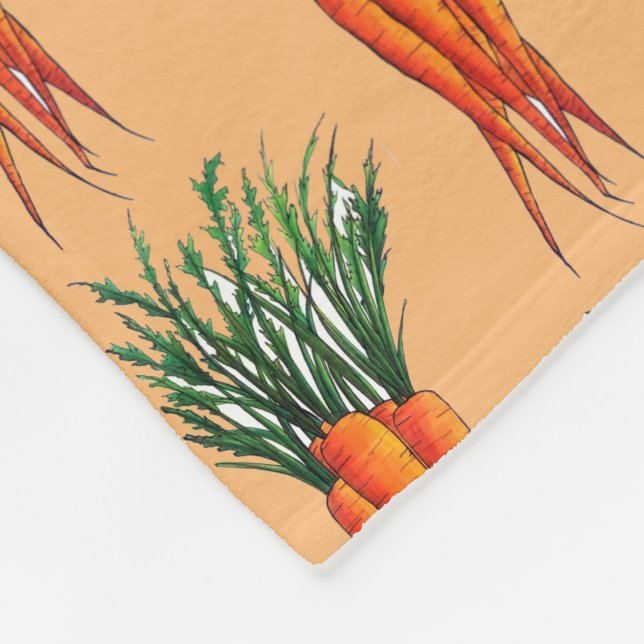 Bunch of Carrots Orange Vegetable Veggie Garden Fleece Blanket (Corner)