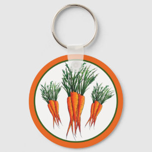 Bunch of Carrots Orange Vegetable Veggie Garden Key Ring