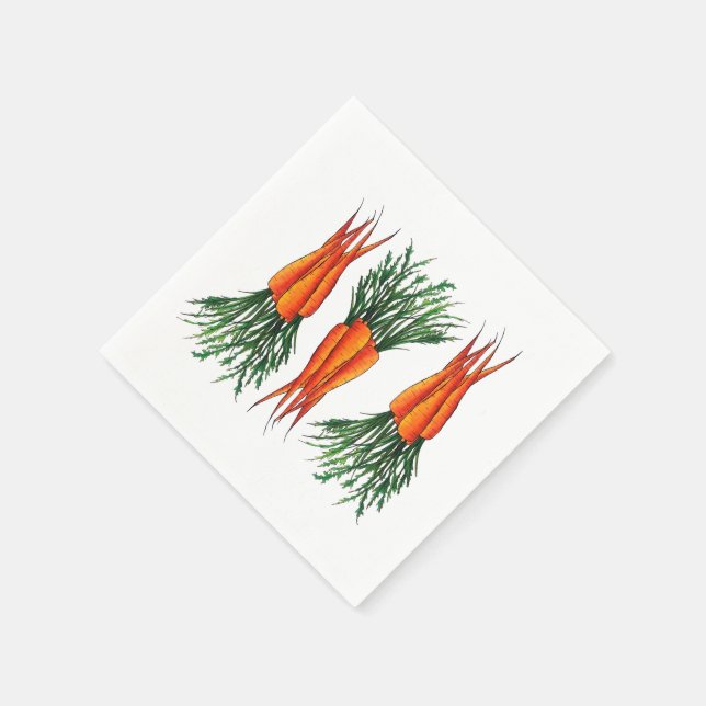 Bunch of Carrots Orange Vegetable Veggie Garden Napkin (Corner)