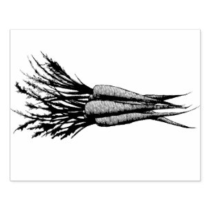 Bunch of Carrots Orange Vegetable Veggie Garden Rubber Stamp