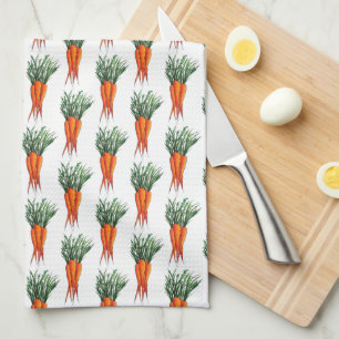 Bunch of Carrots Orange Vegetable Veggie Garden Tea Towel