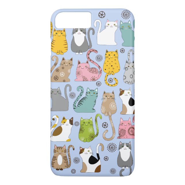 Bunch of Cute and Fun Cats iPhone 7 Plus Case (Back)