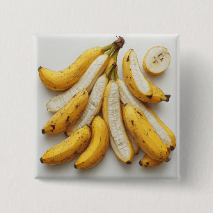 Bunch of Exotic Bananas 15 Cm Square Badge