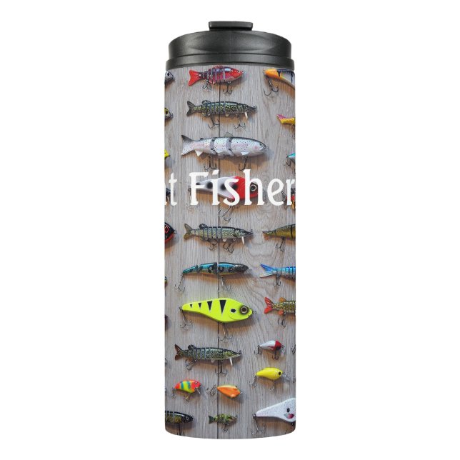 Bunch of Fishing Lures personalise Thermal Tumbler (Front)