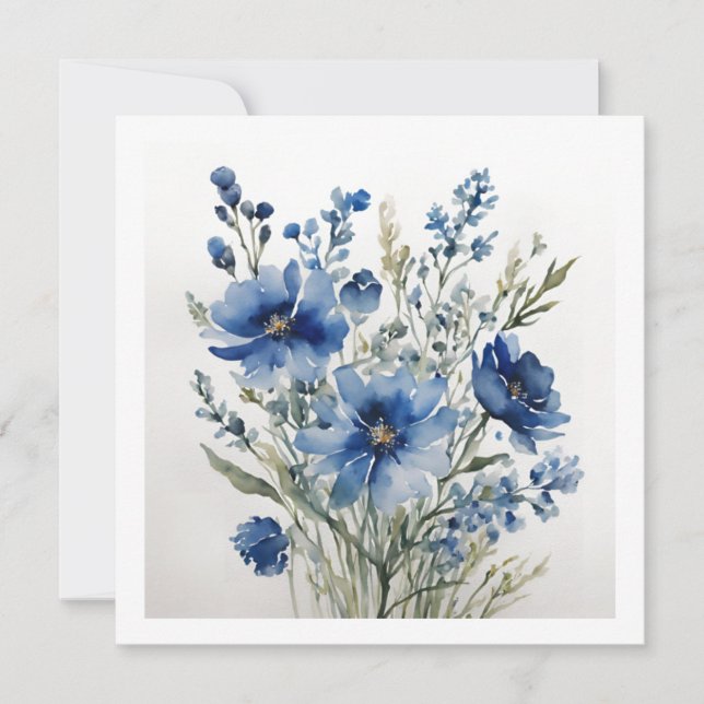 Bunch of Flowers Elegant Watercolor (Front)