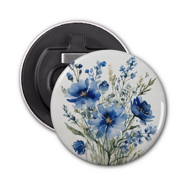 Bunch of Flowers Elegant Watercolor Bottle Opener (Front)