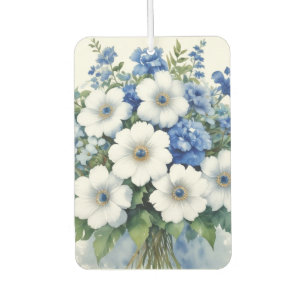 Bunch of Flowers Elegant Watercolor Car Air Freshener