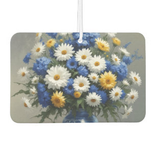 Bunch of Flowers Elegant Watercolor Car Air Freshener