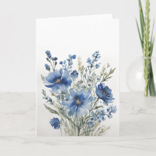 Bunch of Flowers Elegant Watercolor Card