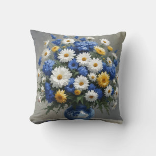 Bunch of Flowers Elegant Watercolor Cushion