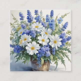 Bunch of Flowers Elegant Watercolor Enclosure Card