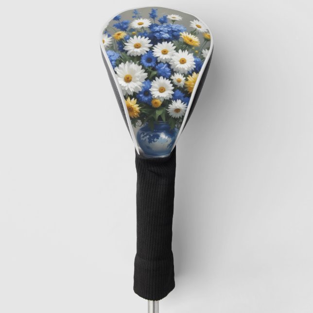 Bunch of Flowers Elegant Watercolor Golf Head Cover (Front)