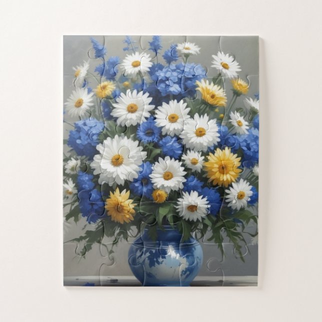 Bunch of Flowers Elegant Watercolor Jigsaw Puzzle (Vertical)