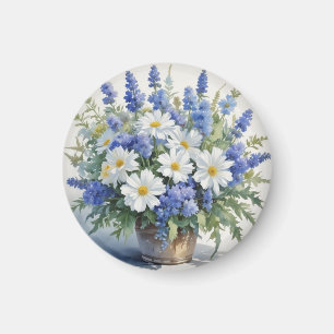 Bunch of Flowers Elegant Watercolor Magnet