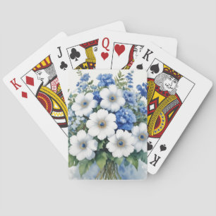 Bunch of Flowers Elegant Watercolor Playing Cards