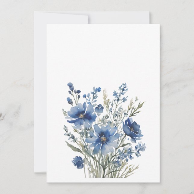 Bunch of Flowers Elegant Watercolor Save The Date (Front)