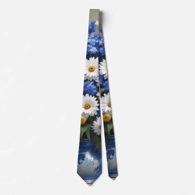 Bunch of Flowers Elegant Watercolor Tie (Front)