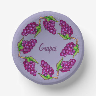 Bunch of Grapes Paper Plate