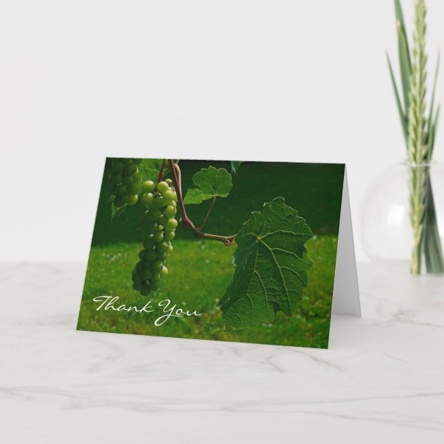 Bunch Of Grapes Thank You Note Card (Front)