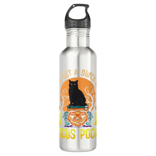 Bunch of Hocus Pocus Black Cat 710 Ml Water Bottle (Front)