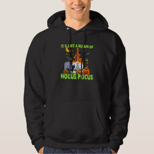 Bunch Of Hocus Pocus Pumpkin Gnome Bats Scary Cat Hoodie