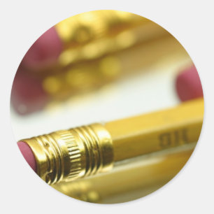 Bunch Of Pencils Classic Round Sticker