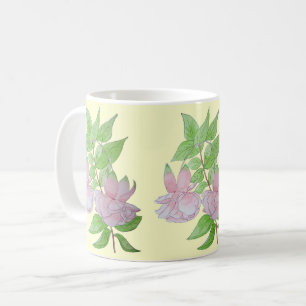 bunch of pretty pink fuchsia flowers coffee mug