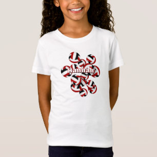 bunch of red black volleyballs athlete name T-Shirt
