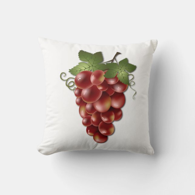 Bunch Of Red Grapes Decorative Pillow (Front)