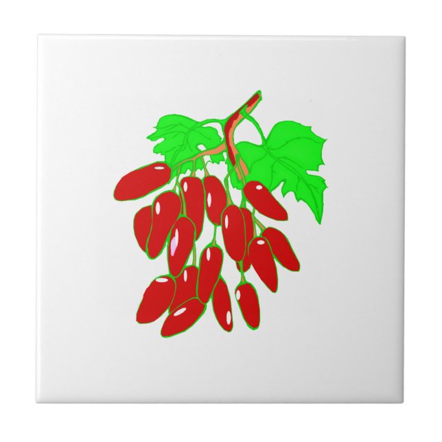 Bunch of red peppers tile (Front)