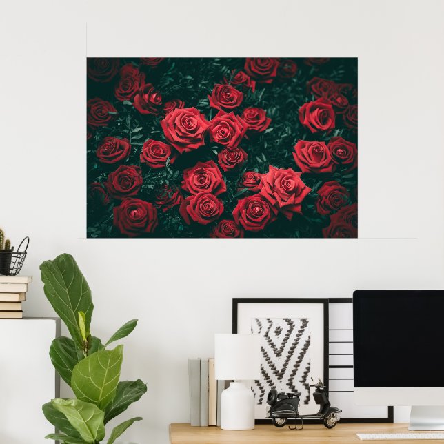 Bunch of red roses poster (Home Office)