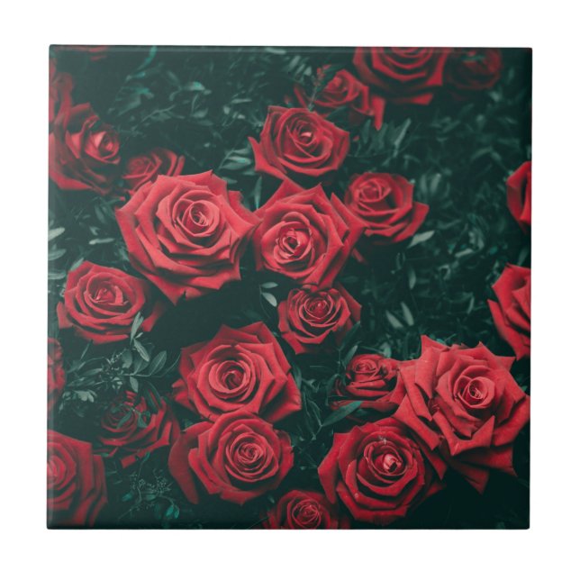 Bunch of red roses tile (Front)