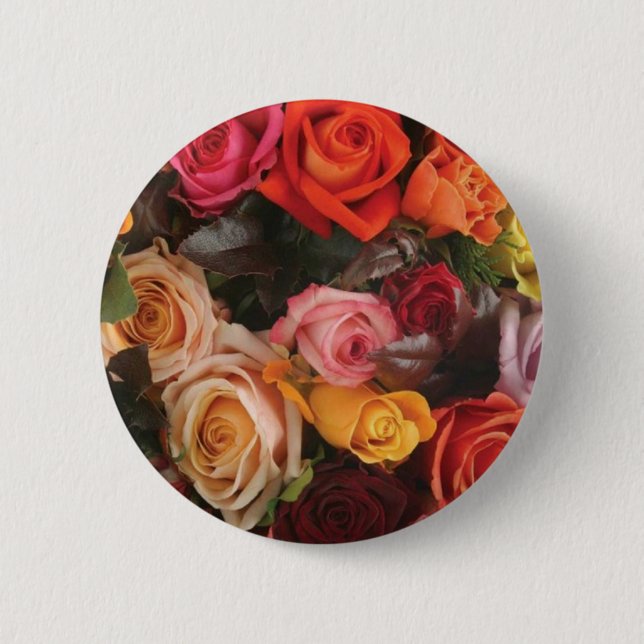 Bunch Of Roses 6 Cm Round Badge (Front)